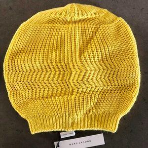 Marc Jacobs Unisex Acrylic Beanie Hat Yellow New